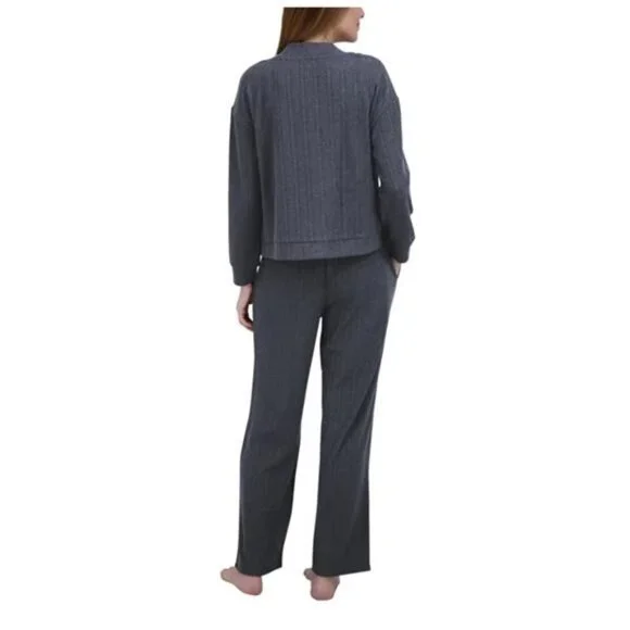 Live2Lounge Women's 3 Piece Textured Cable Knit Lounge Set Various Sizes - Picture 4 of 5